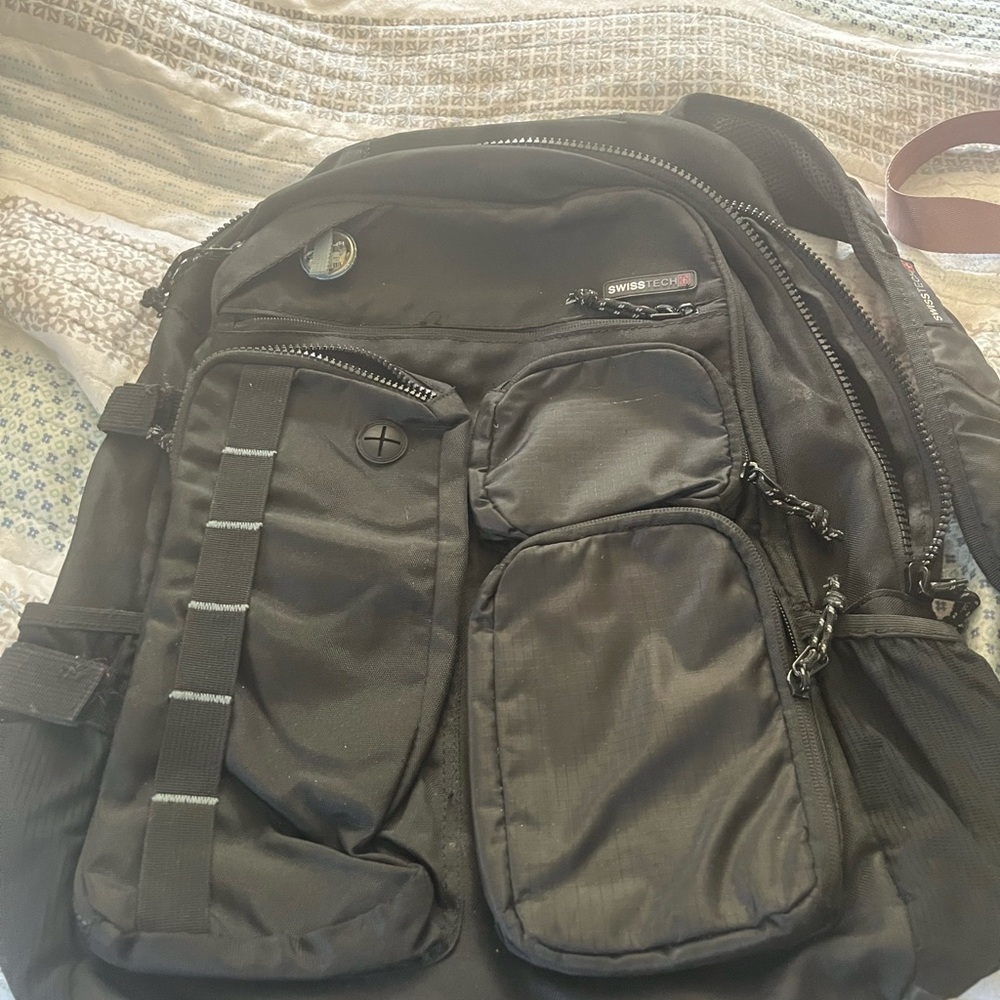 Swiss Tech Black Backpack for Men